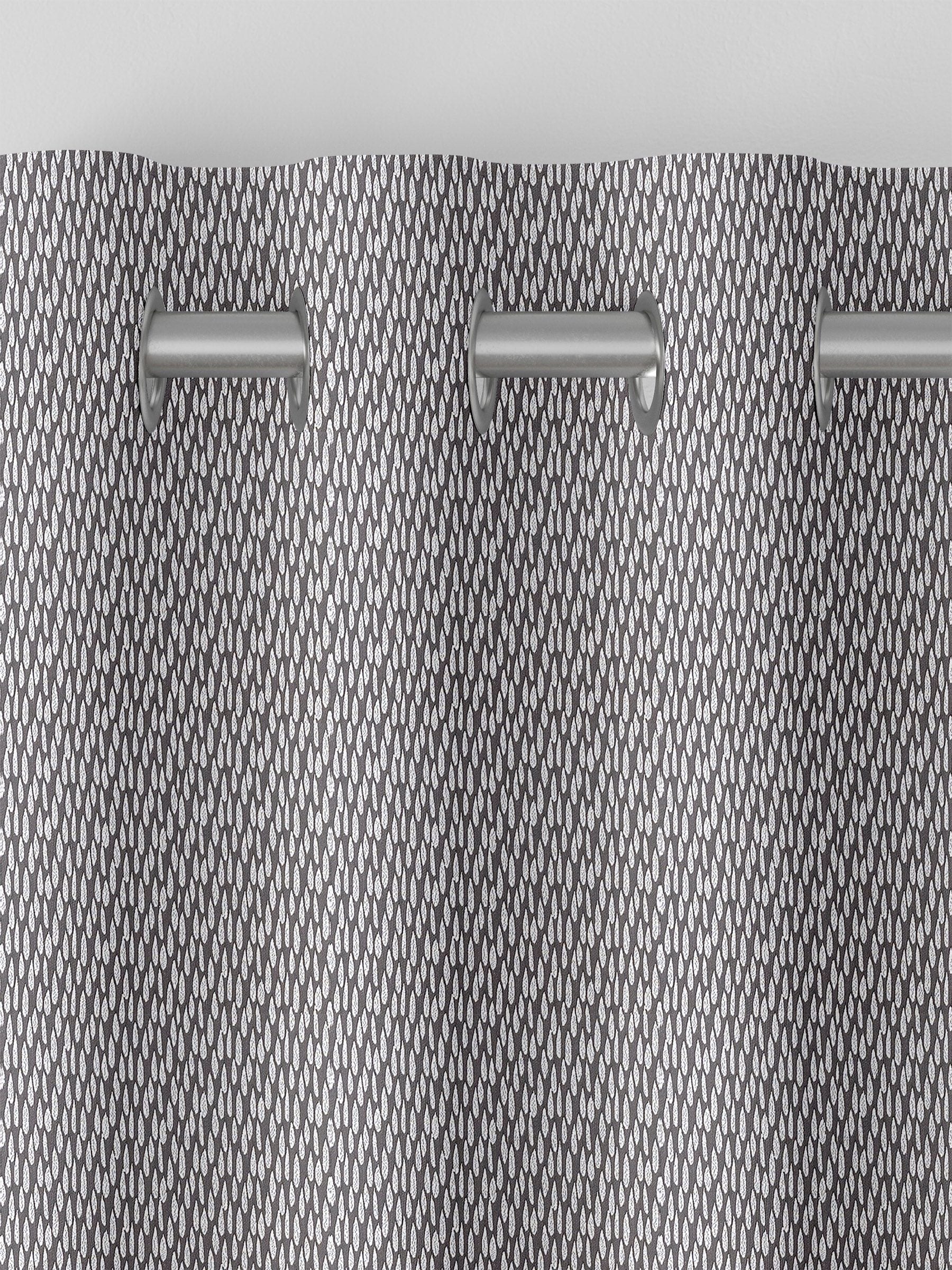 Charcoal grey made to measure curtains teardrop woven design, imported from the UK