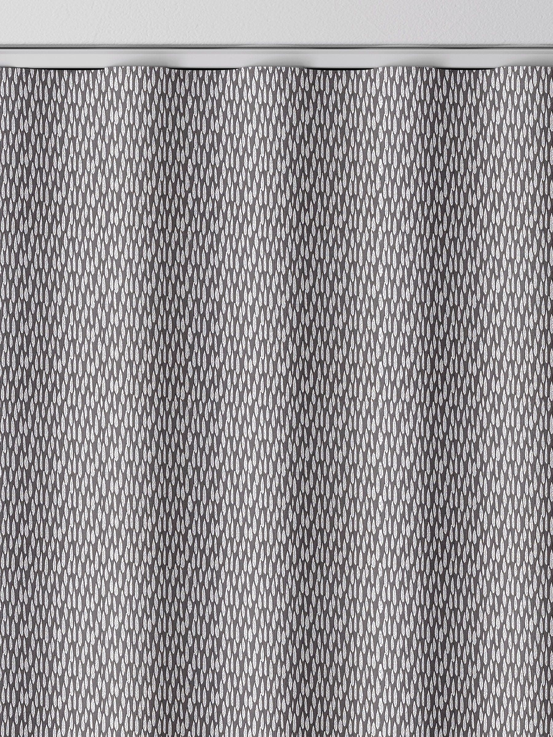 Charcoal grey made to measure curtains teardrop woven design, imported from the UK