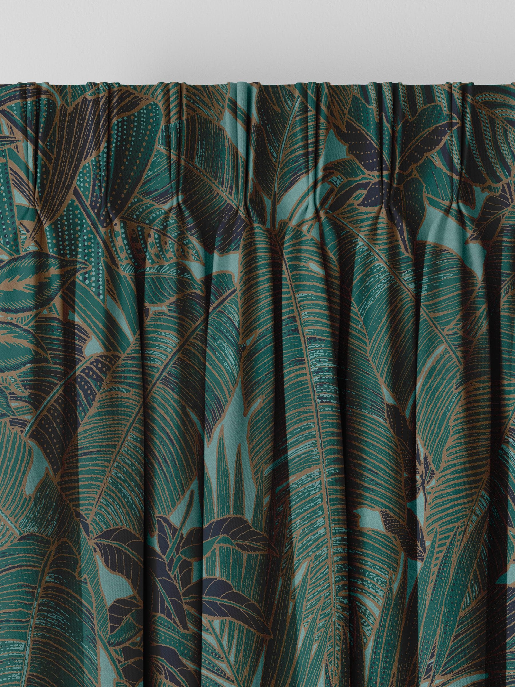 Graham & Brown Green Paradys made to measure curtains - British product