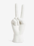 Cream peace hand ornament sculpture 20x6x8cm - British product