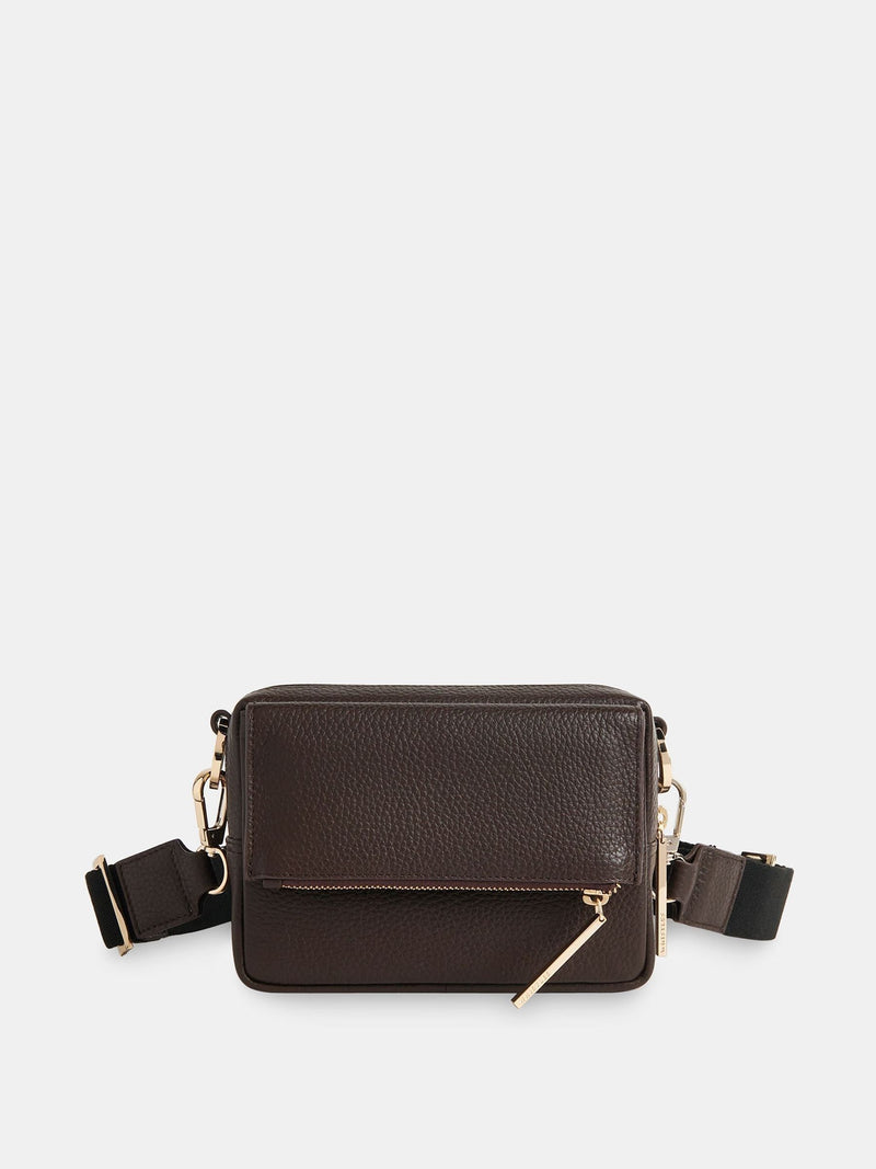 Whistles Nude Bibi Chocolate Cross-Body Bag