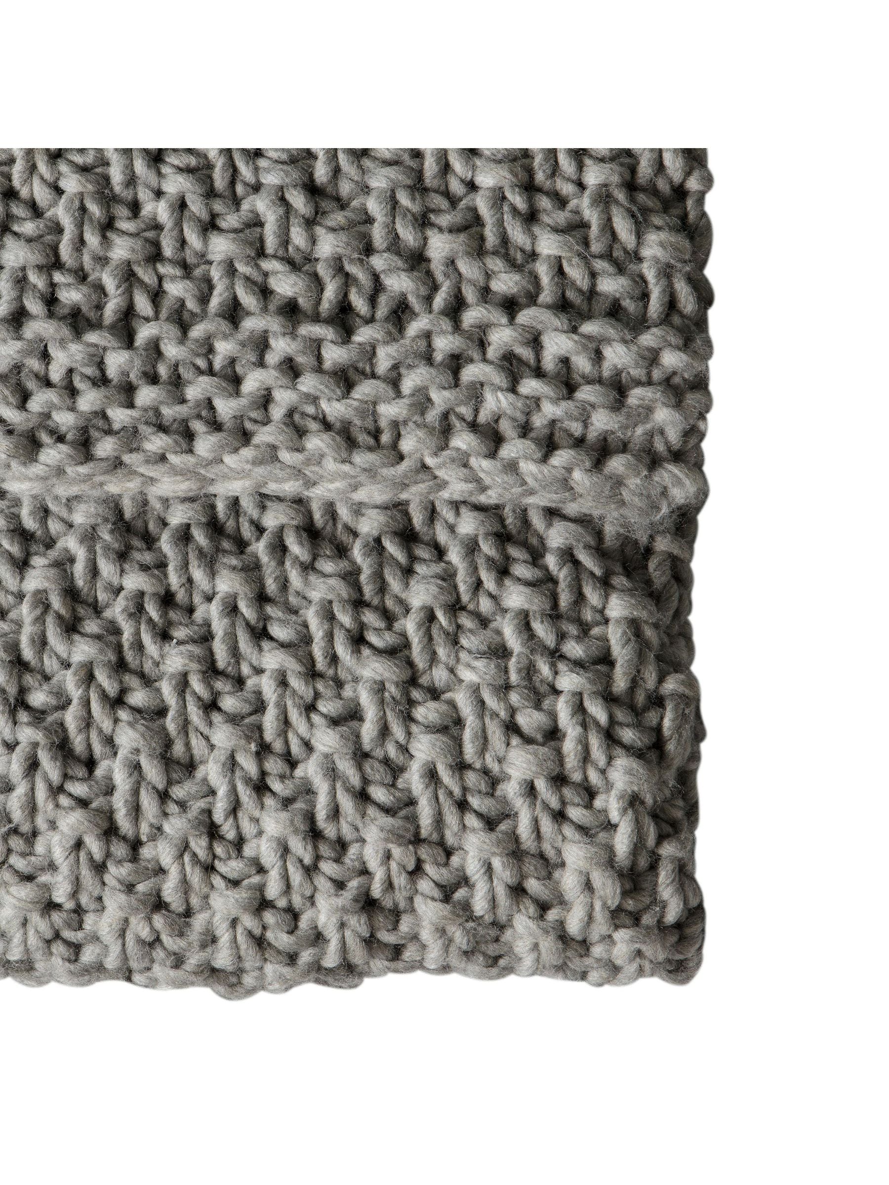 Gallery Home grey moss chunky knitted throw 130x170cm (British brand)