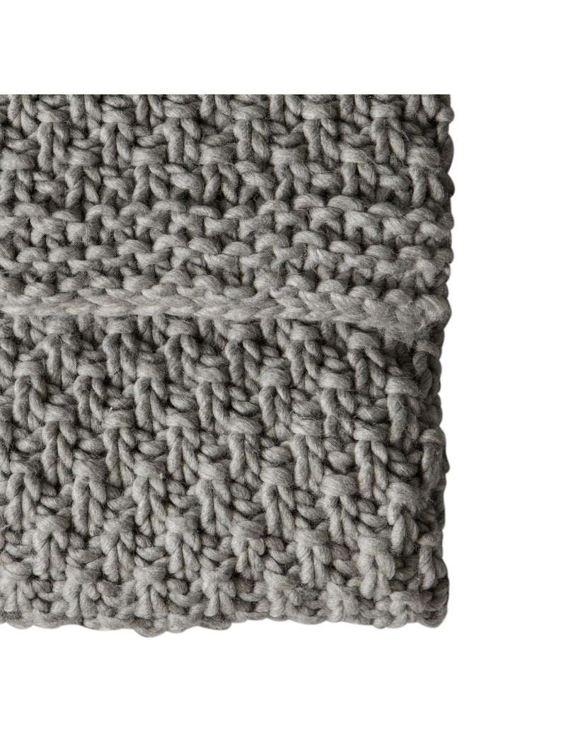 Gallery Home grey moss chunky knitted throw 130x170cm (British brand)