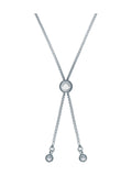 Ted Baker Silver Tone Clear Crystal Slider Bracelet 21cm (British brand)