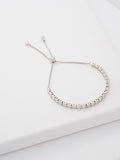 Ted Baker Silver Tone Clear Crystal Slider Bracelet 21cm (British brand)