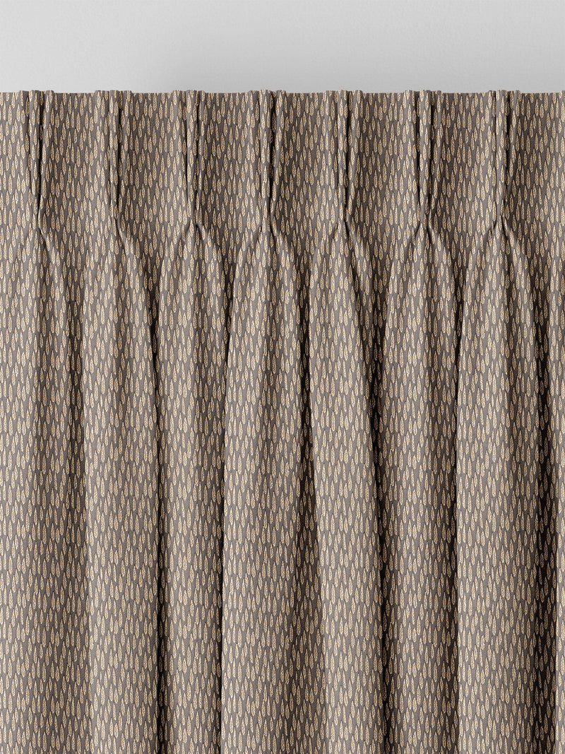 Artist brown made to measure curtains, imported from the UK