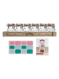 Kilner clear glass clip top spice jar set, UK version