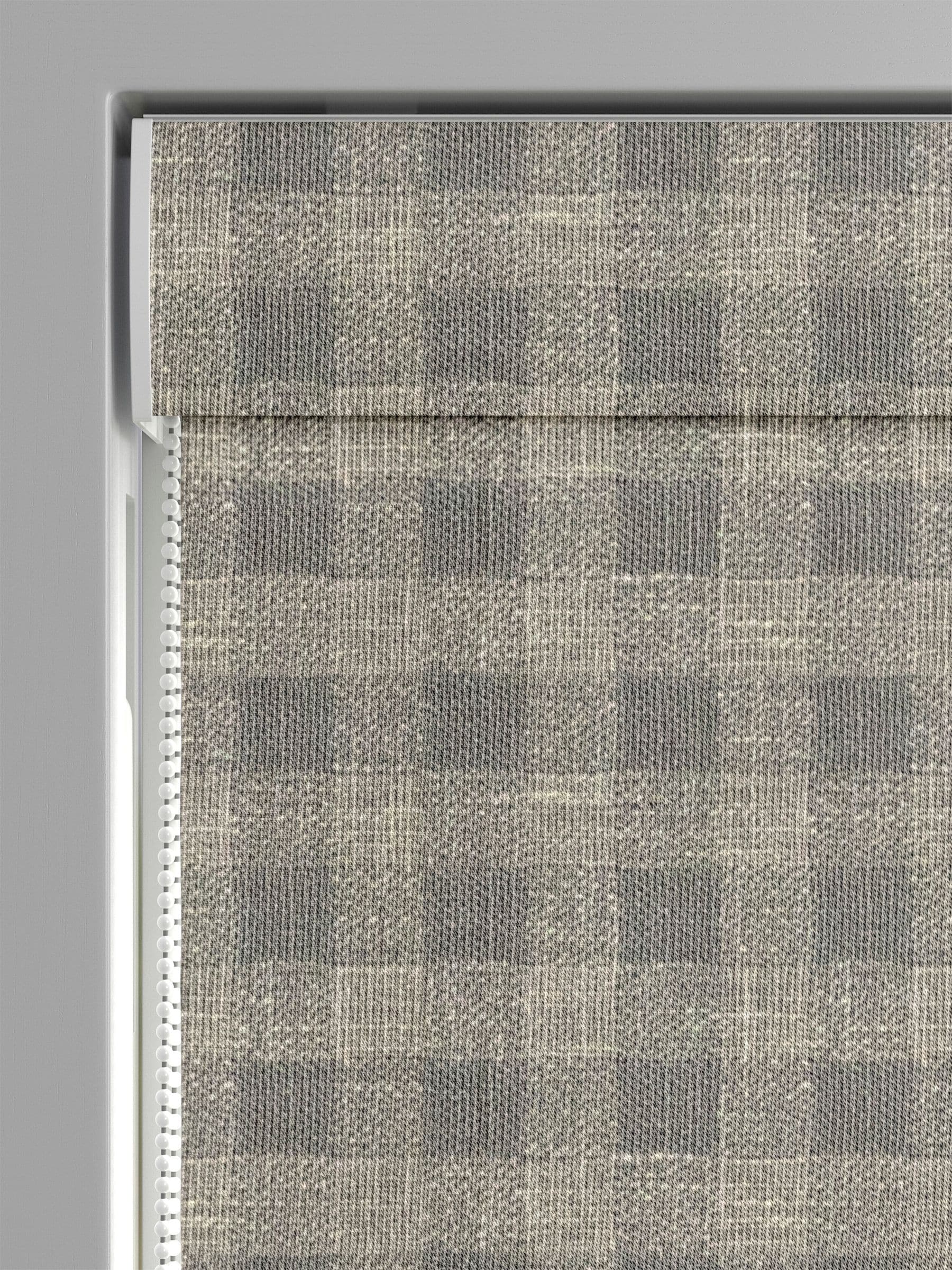 Laura Ashley grey gingham Roman blind made to measure, imported from the UK