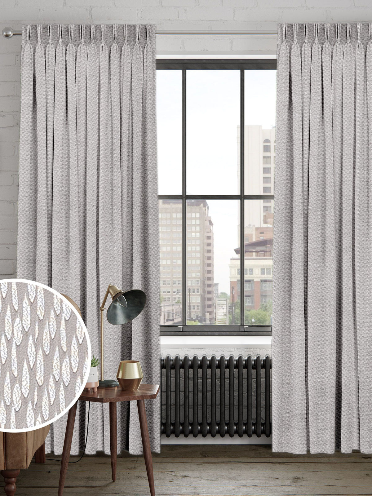 Platinum Artist made to measure curtains with teardrop design - British product