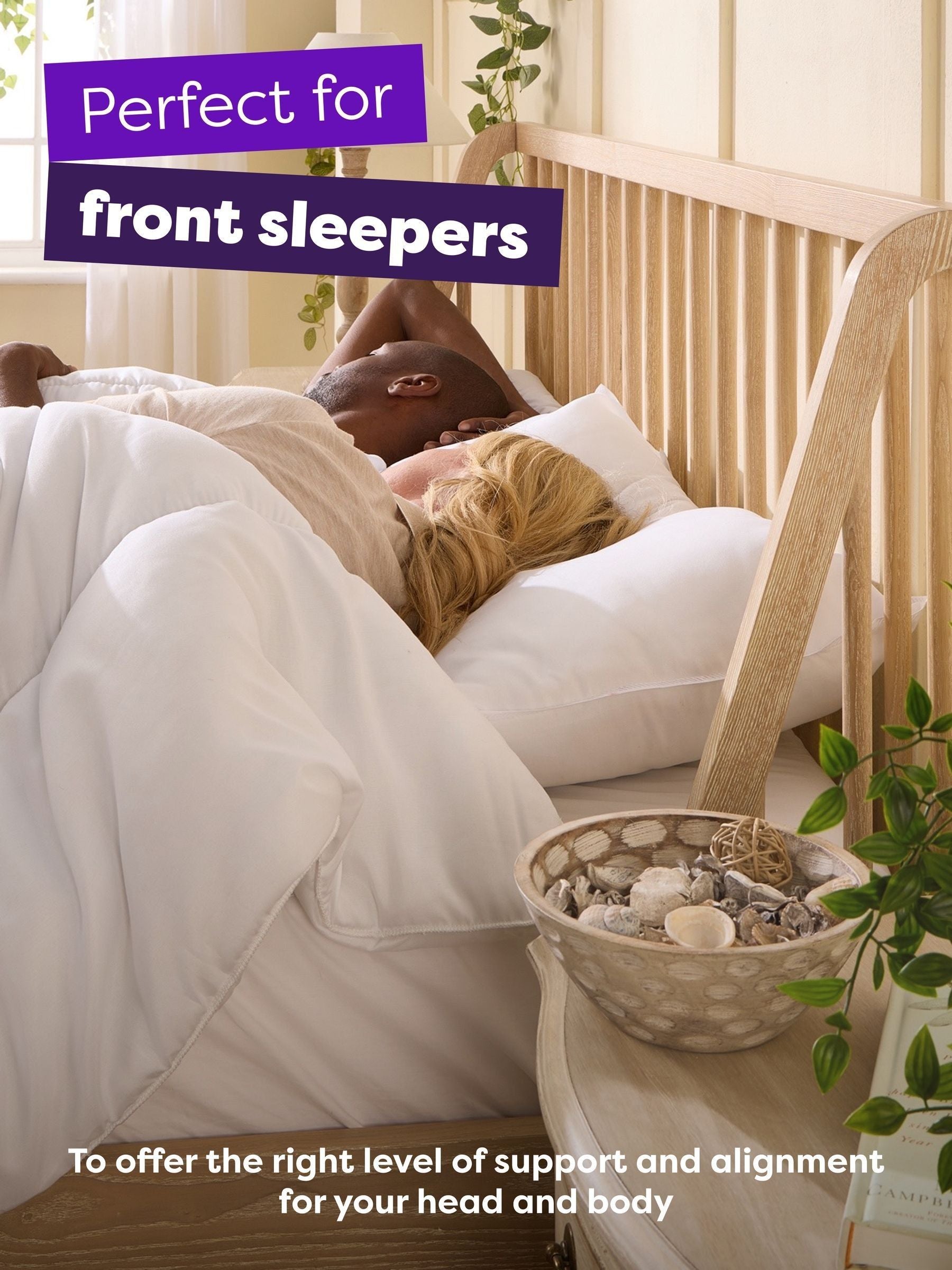 Slumberdown anti allergy pillows for front sleepers (British brand)