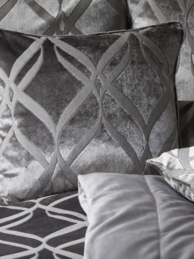 Soiree Grey Belfort Jacquard Cushion