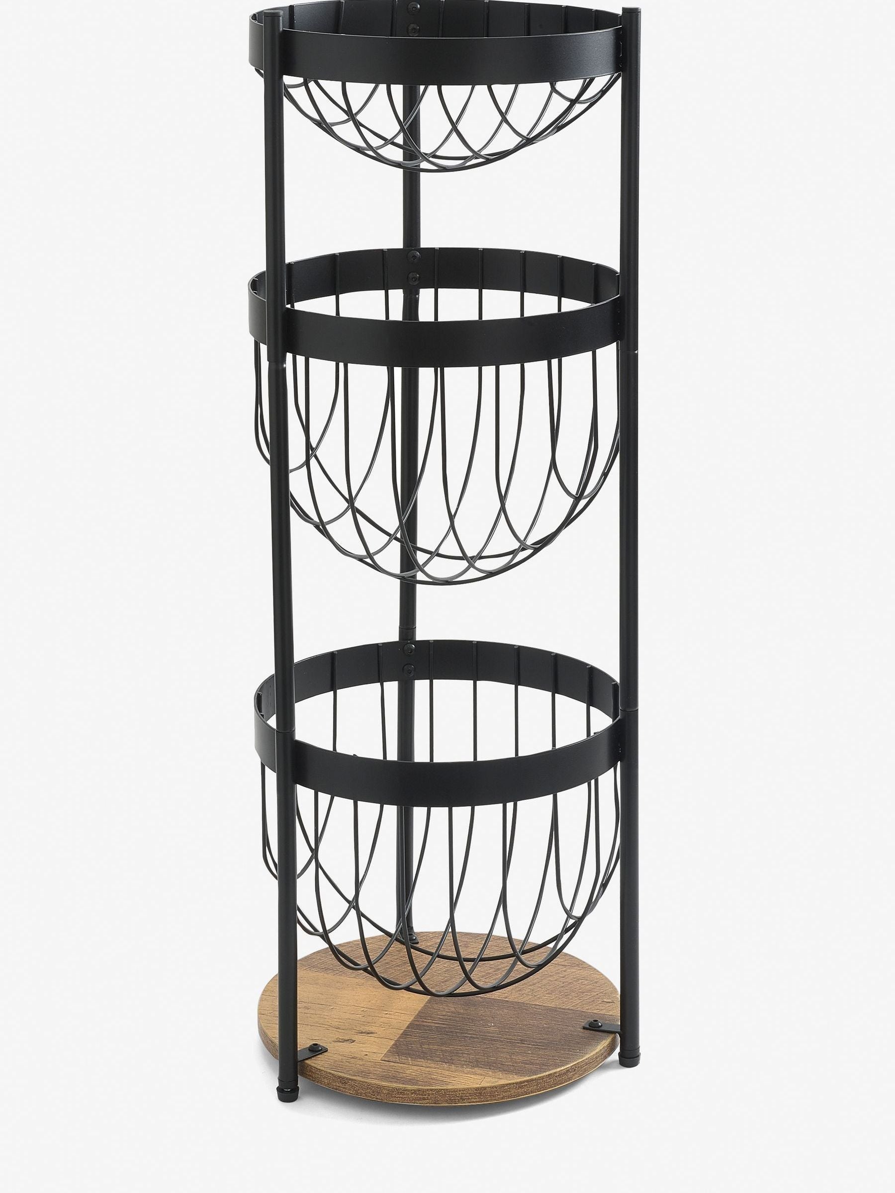Bronx black storage basket stand with dimensions 72x28x28cm - British product