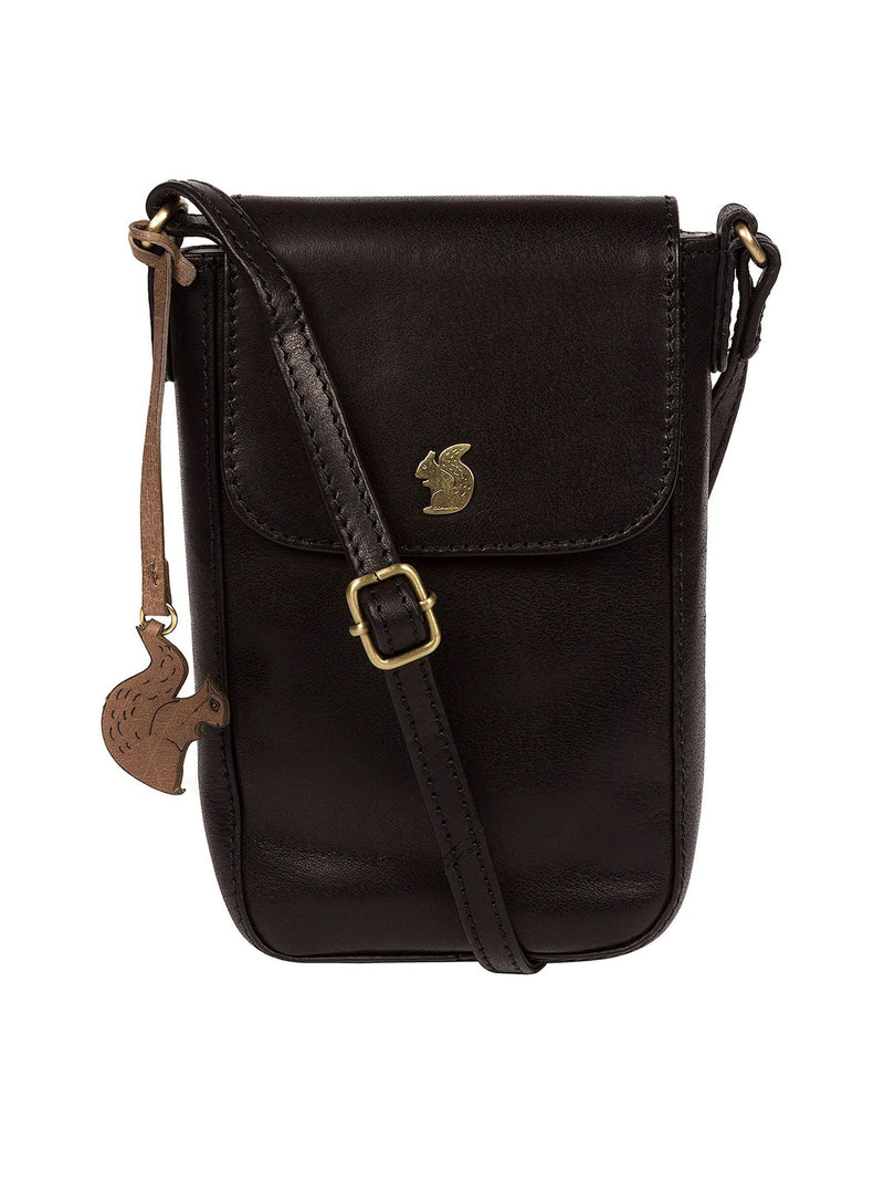 Conkca Conker Brown Buzz Leather Small Cross-Body Phone Bag