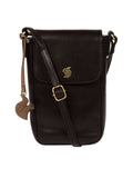 Conkca Conker Brown Buzz Leather Small Cross-Body Phone Bag