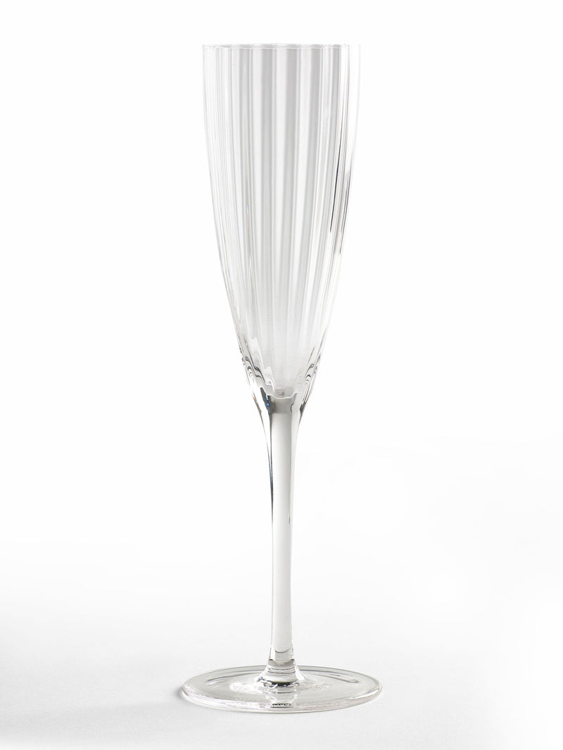 Jasper Conran London clear fluted champagne flute glasses set of 4, UK version