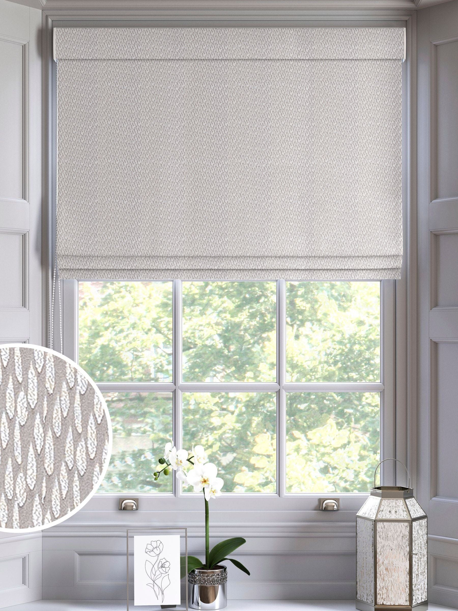 Next Silver Artist roman blind made to measure, imported from the UK