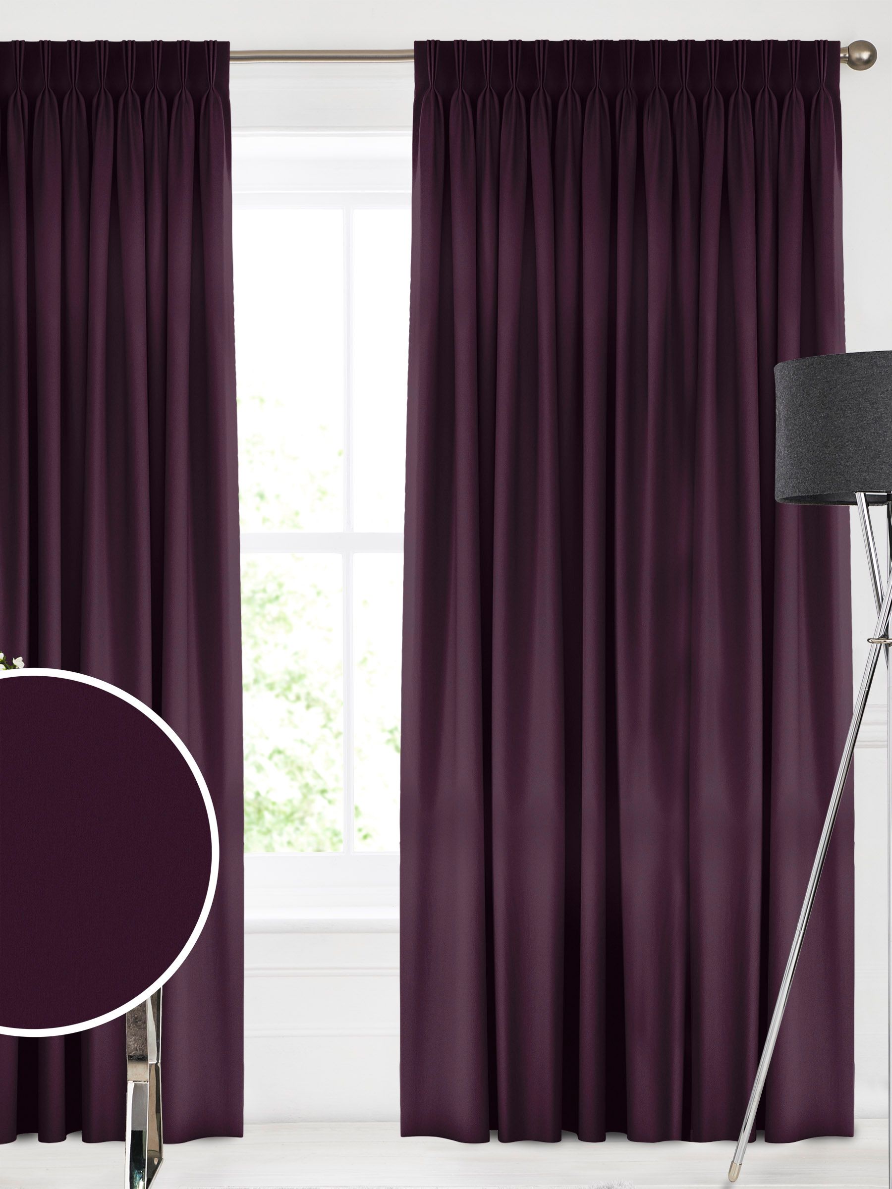 Montero aubergine velvet curtains made to measure, UK version