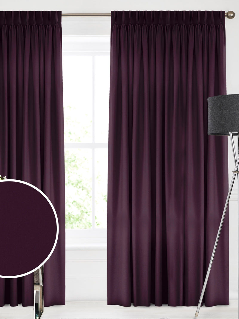 Montero aubergine velvet curtains made to measure, UK version