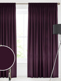 Montero aubergine velvet curtains made to measure, UK version