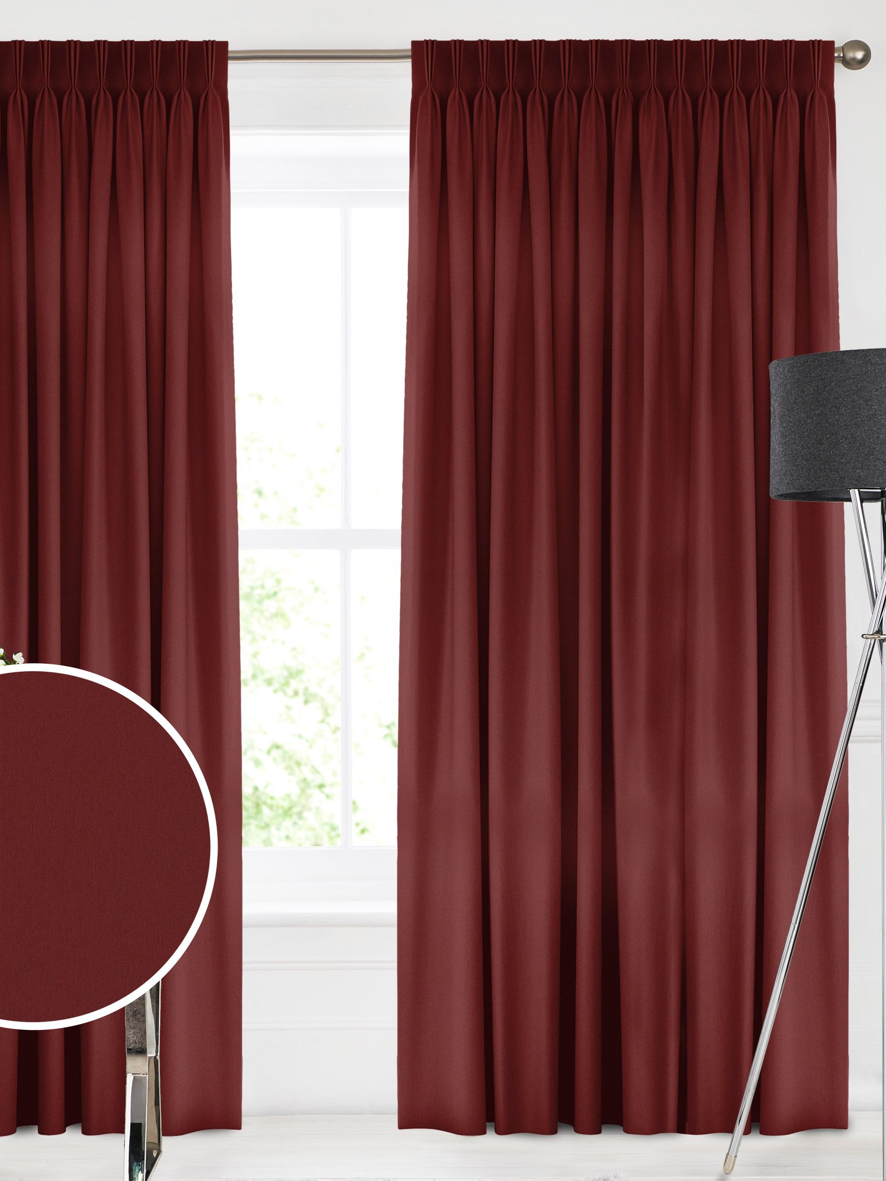 Montero Velvet claret red made to measure curtains, UK version