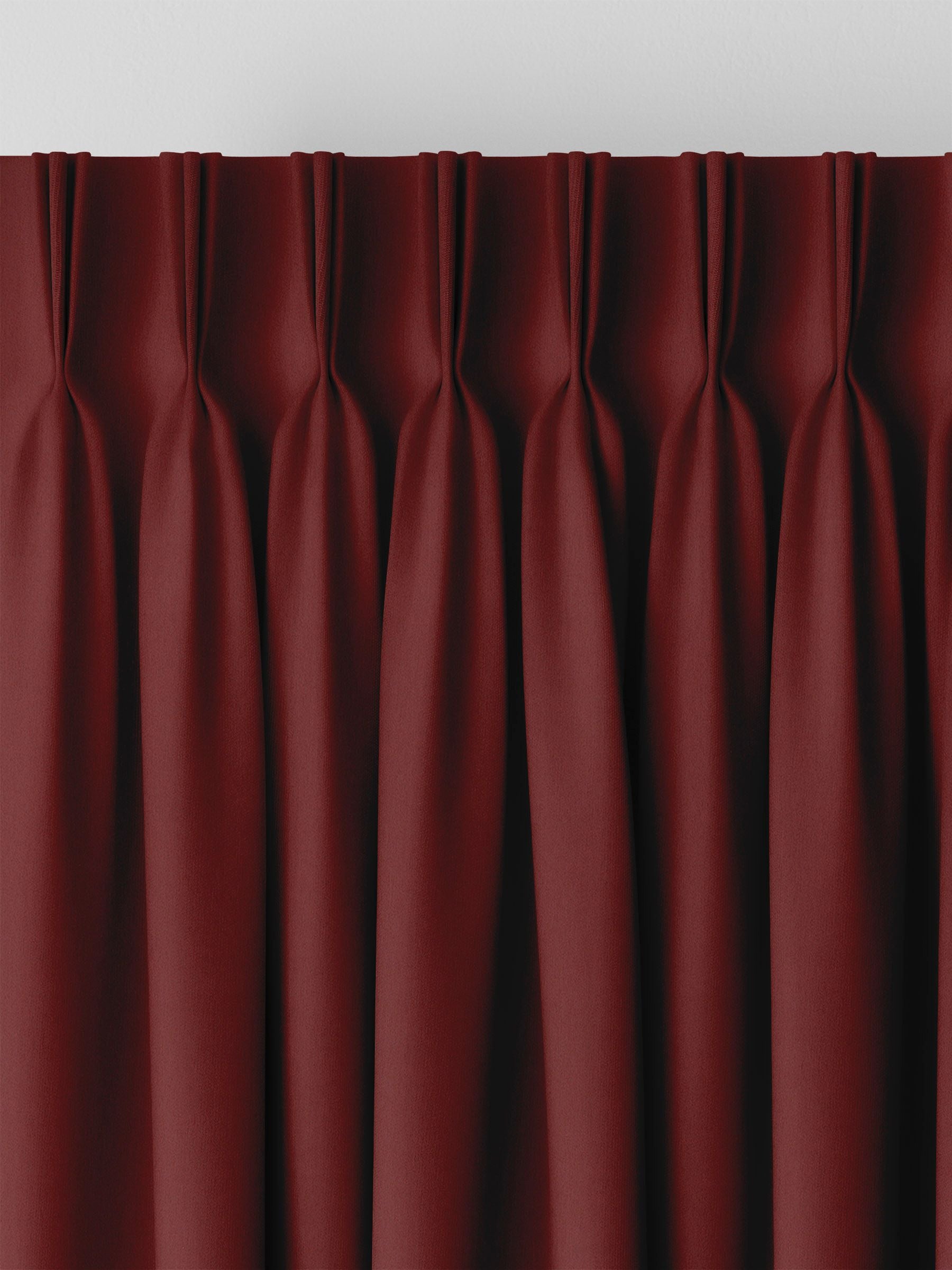 Montero Velvet claret red made to measure curtains, UK version