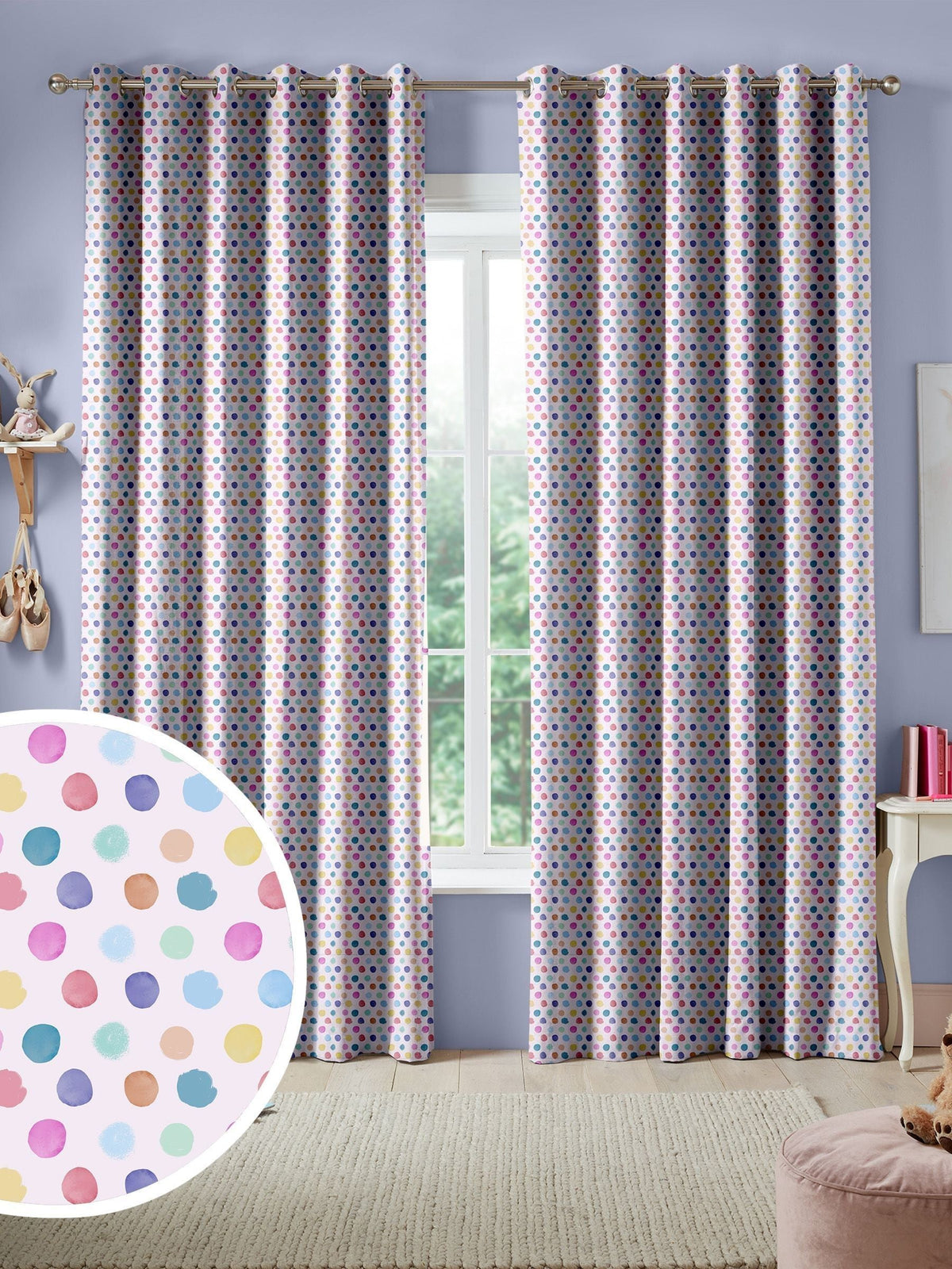Voyage Maison Blossom Dotty made-to-measure curtains, imported from the UK