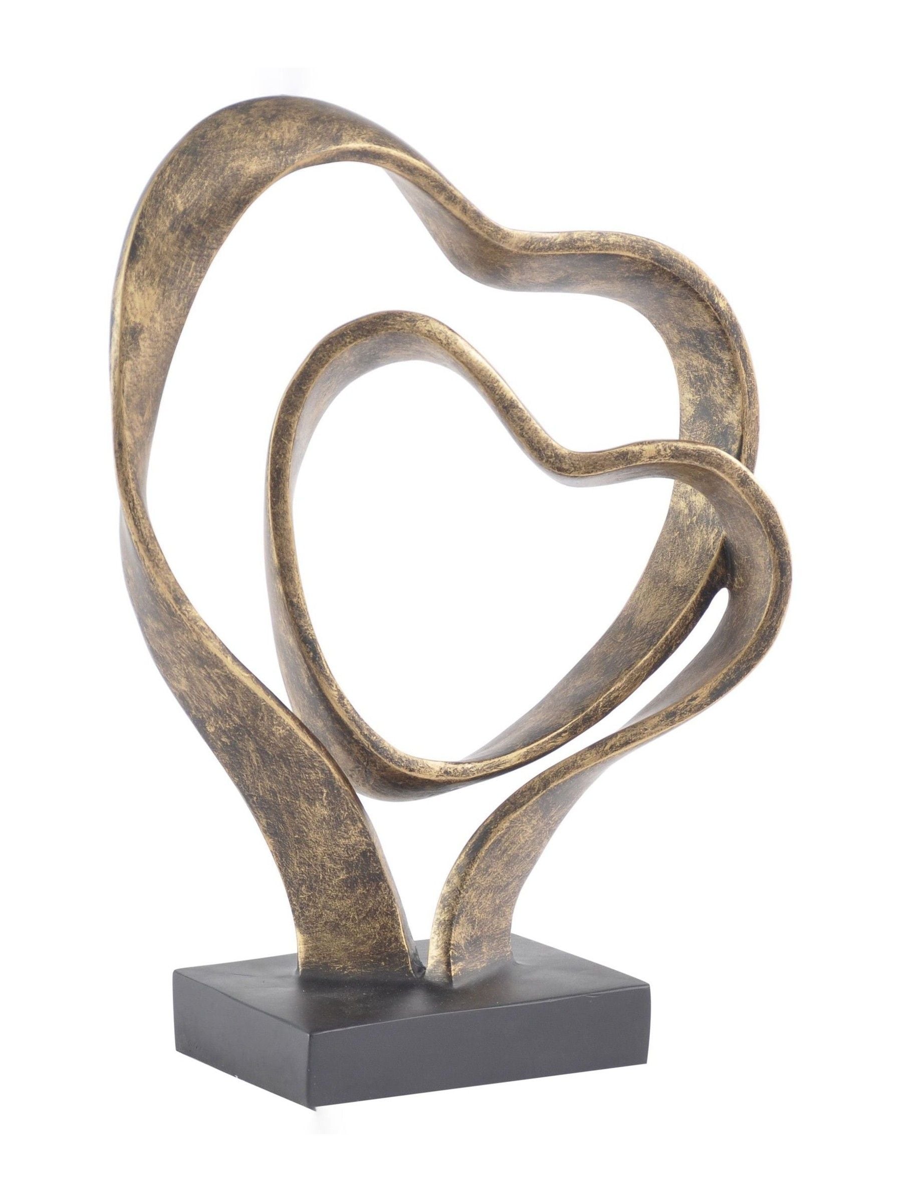Libra Interiors gold double heart sculpture, UK version