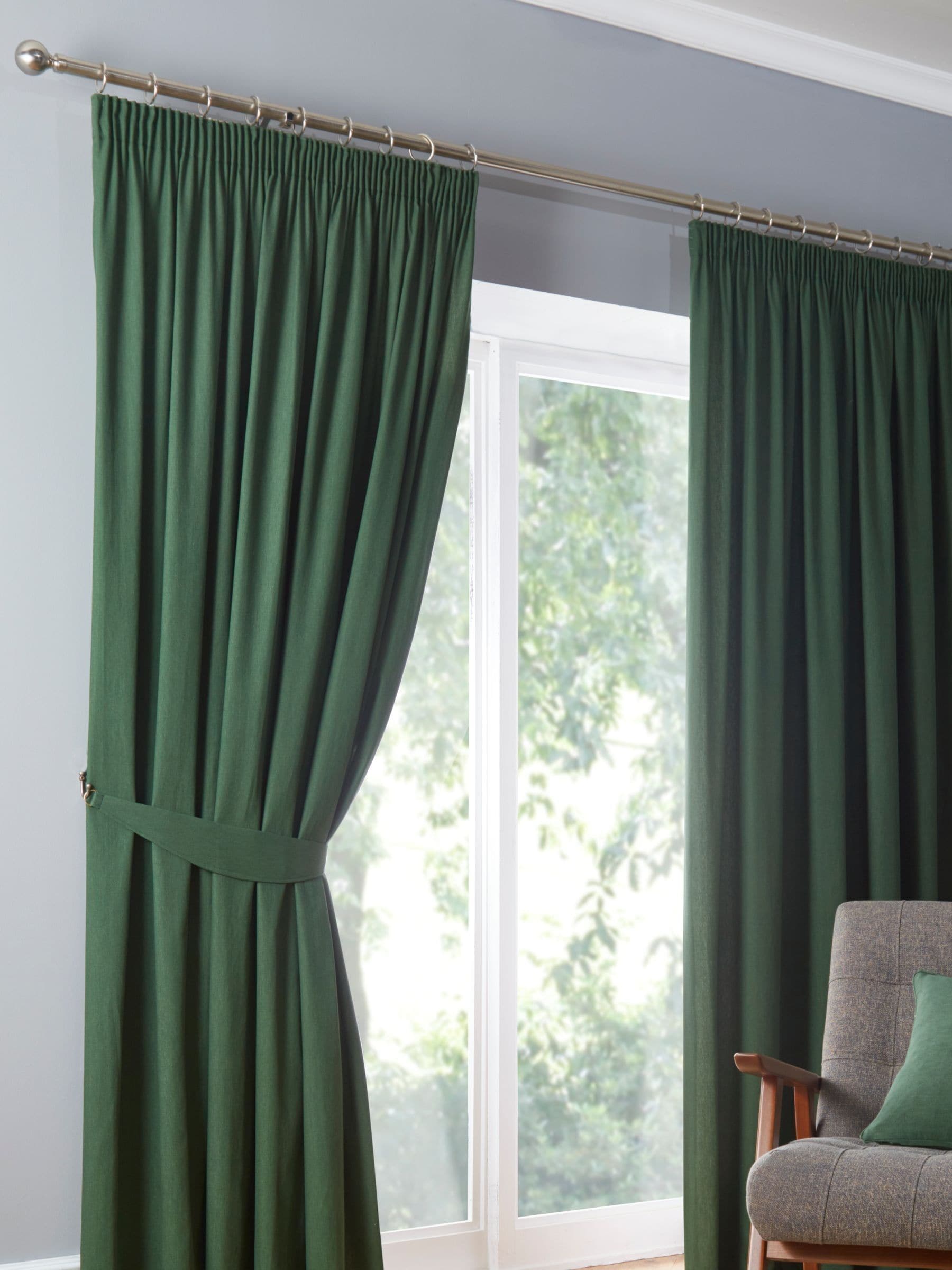 Fusion bottle green blackout curtains 229x183cm (British brand)