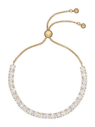 Ted Baker Icon Slider Bracelet Gold Tone Clear Crystal 21cm