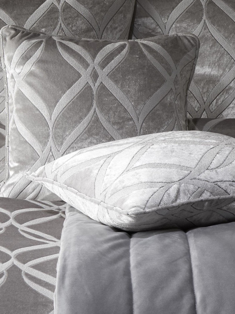Soiree Silver Belfort Jacquard Cushion