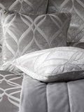 Soiree Silver Belfort Jacquard Cushion