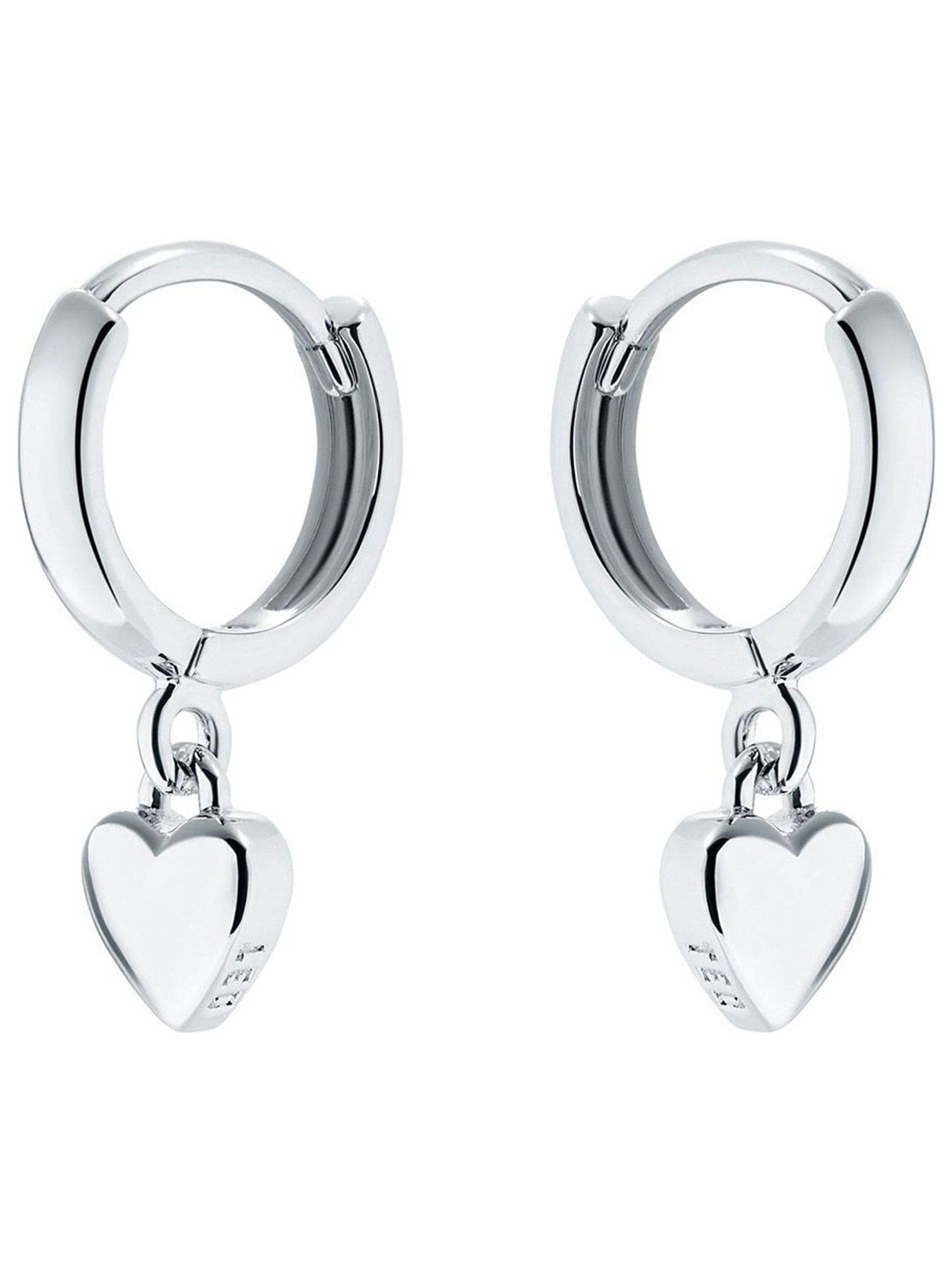 Ted Baker tiny heart huggie earrings in gold tone plain metal (British brand)