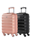 Flight Knight Charcoal EasyJet Overhead Hard Shell Cabin Suitcase Set of 2 (55x35x20cm)