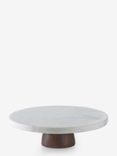 Next White Marble and Mango Wood Cake Stand 29.5cm Platform- Buy online at McGrocer