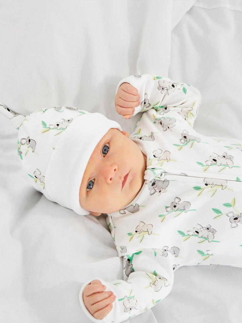 JoJo Maman Bébé koala print cotton baby hat - British product
