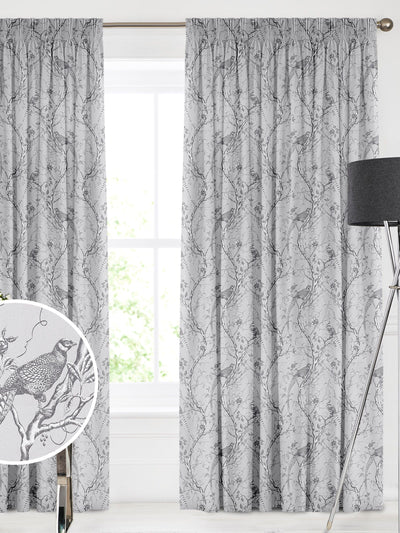 Next Silver Carren Made to Measure Curtains- Buy online at McGrocer