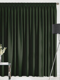 Montero velvet curtains forest green made-to-measure, imported from the UK