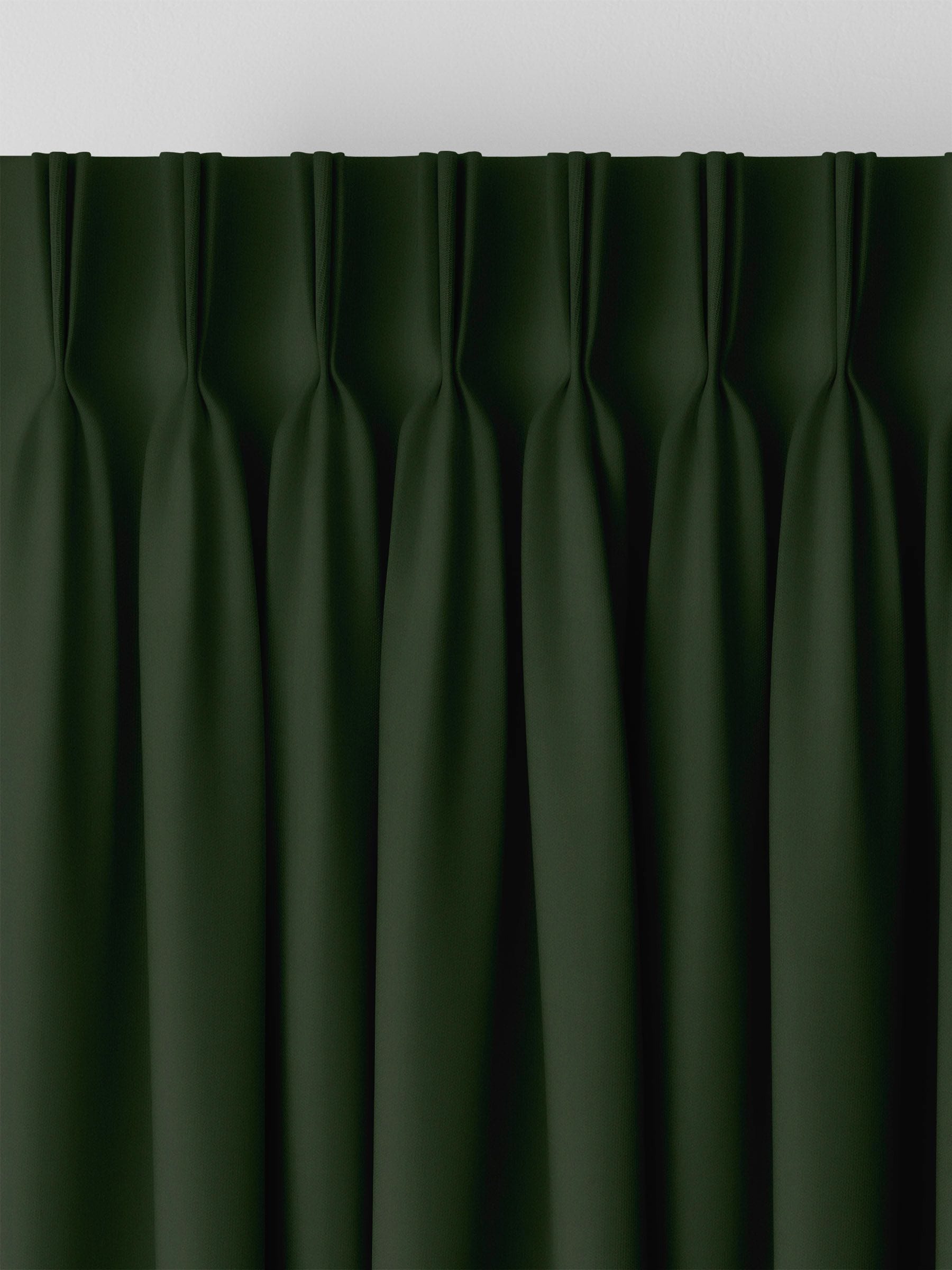 Montero velvet curtains forest green made-to-measure, imported from the UK
