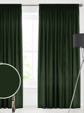 Montero velvet curtains forest green made-to-measure, imported from the UK