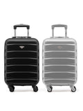 Flight Knight Charcoal EasyJet Overhead Hard Shell Cabin Suitcase Set of 2 (55x35x20cm)