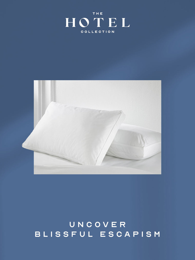 Snuggledown 100% cotton medium firm pillow, imported from the UK