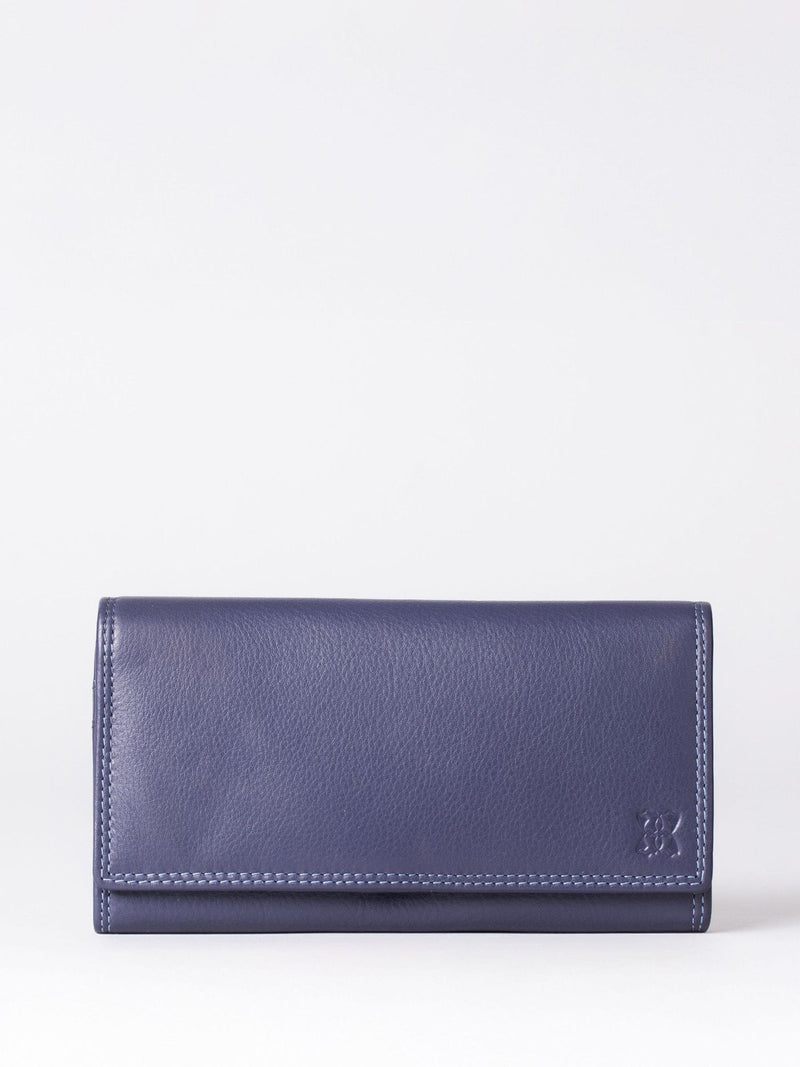 Lakeland Leather Black Large Flapover Purse