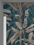 Graham & Brown teal blue Borneo roller blind - British product