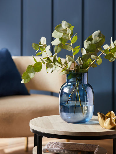 Next Blue Glass Vase with Cloudy Finish- Buy online at McGrocer