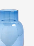 Blue Glass Vase with Cloudy Finish