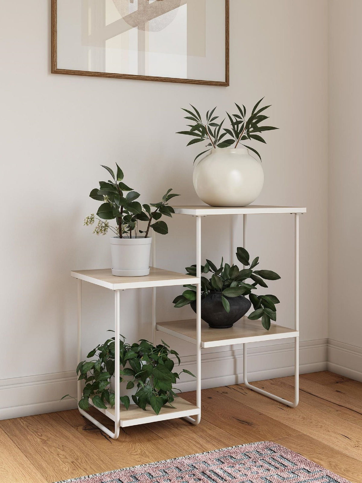 Dorel Home white Europe Dante plant stand, imported from the UK