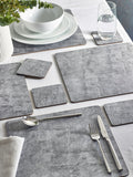 Set of 4 grey marble effect placemats and coasters (British brand)