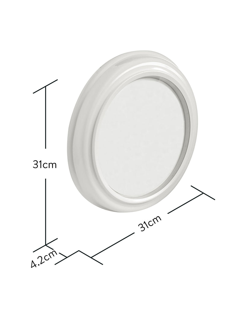 Brookpace Lascelles Cream Brushed Chrome Metal Cased Wall Clock with Marble Dial