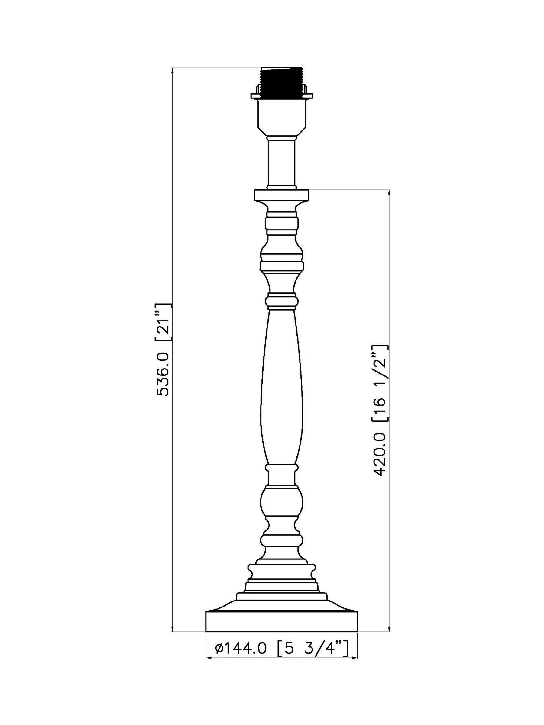 Searchlight grey Lumi candlestick lamp base - British product