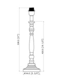 Searchlight grey Lumi candlestick lamp base - British product